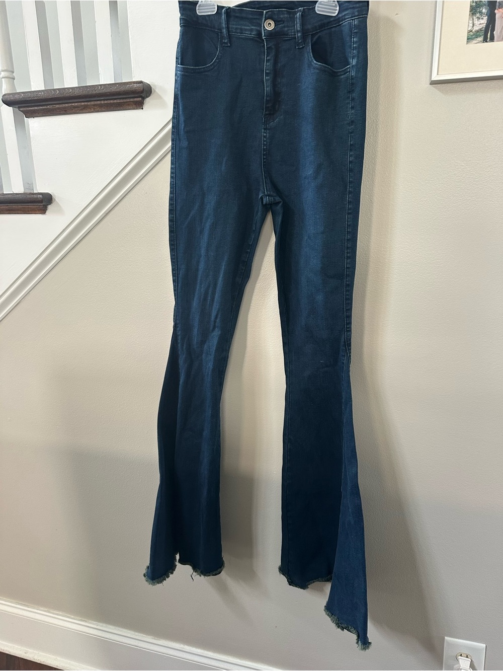 Dark Blue High-Rise Flared Women’s Jeans